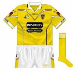 2001:
A stock O'Neills design for the new jersey, with black more prominent than it had been.