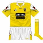 1999-2000:
New design with county crest on sleeves, while the Bushmills logo was also tidied.