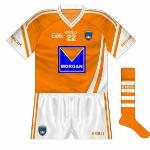 2011:
The 2011 Ulster SFC game against Down saw Armagh begin to use jerseys with the Morgan Fuels logo, which had previously been seen on training wear but never on jerseys. Other than that, the jersey remained the same.