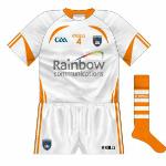 2013:
As usual, the change jersey reflected that of the 'home', and was first seen in the McGrath Cup game against Down - though normally games between the counties do not call for changes.