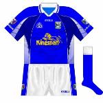 2004-06:
The next change introduced navy as a prominent tertiary colour. Though the design was widely seen on club jerseys, Cavan were one of the few counties to utilise it.