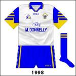 From 1993 onwards, Clare-Tipp hurling meetings weren't treated as colour-clashes anymore. Oddly, in '98 the counties drew in the Munster football championship - wearing normal shirts - but Clare wore white for the replay.
