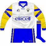 2000: 
Change goalkeeper outfit, a white body with the same sleeves as usual. Worn against Kerry in the 2000 Munster SFC final, but oddly never against Tipperary.
