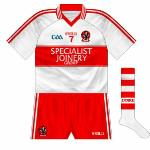 2012-13:
Another change of sponsor and another new jersey, though again the design was strange as it was effectively the Tyrone shirt of 2010 but with a hoop.