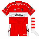 2006:
The shirt used as the county's first choice in 2004 and '05 was retained as the change option, though with the new shorts and socks. Worn against Tyrone and Kildare in the championship.