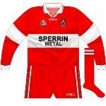 1998-2001:
Long-sleeved change jersey, used most often for Dr McKenna Cup and league games against Tyrone and Kildare.