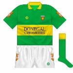 1992:
The following year, Donegal Creameries took over for the first of three stints as the county claimed a second Ulster title in three years.