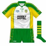 2009:
White jersey used when Donegal had to change against Antrim.
