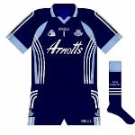 2008:
With white the first-choice goalkeeper colour for the 2007-08 kit, the only action the navy shirt saw in 2008 was for the heavy defeat to Tyrone in the All-Ireland quarter-final.