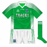 2004:
By the time of the All-Ireland quarter-final against Armagh, the shirt had undergone slight variations, with a bit more white and a different collar.
