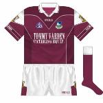 2002-04:
Replacing a top worn for two All-Ireland wins, this new jersey had a lot to live up to. Utilising two different shades of maroon was probably not the way to go.
