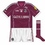 2011:
As Aer Arann went into examinership they ceased to sponsor the Galway footballers, meaning that O'Neills provided these jerseys for the early part of 2011 with the county's name in Irish replacing the airline.