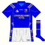 2007:
Introduced for the Leinster championship game against Westmeath, the new jersey featured the three stripes which O'Neills began to re-use more prominently towards the end of the 2000s.