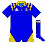 1995:
Unsponsored jersey worn for Longford' only championship outing, a heavy loss to Meath. Featured a standard Connolly design.