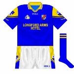 1999-01:
The new white shorts coincided with a new O'Neills design, which like many counties featured the crest on the sleeve.