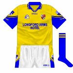 2001:
Change jersey in the style of the blue shirt launched in 1999. This was worn against Wicklow in the 2001 championship.