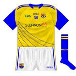 2014-:
A return to a gold change shirt. First worn by the U21s in another clash against Dublin, it was also used in the All-Ireland qualifier game with Tipperary in July.