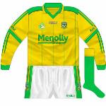 2006-07:
Long sleeves, used against Offaly in 2006 O'Byrne Cup final. Identical to the goalkeeper shirt.