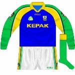 2003:
Used when Meath changed against Fermanagh, identical to the 2001 All-Ireland semi jersey but for the gold collar.