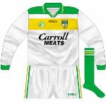 2000-01:
Long-sleeved version of new alternative jersey, used against Kerry in 2000 league and Meath in the following year's O'Byrne Cup.