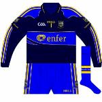 2010:
Another meeting with Waterford, in the All-Ireland semi-final, meant another change for Cummins. Differed from 2009 kit in that GAA logo, cuffs and shorts changed.