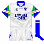 1998:
Despite Waterford Co-op not sponsoring the footballers, they too began to sport the jerseys with the multi-coloured sleeves, though only for one year.