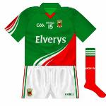 2012-14:
Not necessarily a bad jersey per se, but not - to our mind at least - a 'proper' Mayo jersey at it lacked the famous hoop. They did come close to winning the All-Ireland while wearing it though, losing the 2012 and '13 finals.