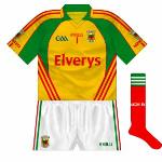 2011:
Used against New York and Galway in Connacht championship, yellow was an unusual choice, making the shirt resemble a Carlow change kit - if they ever had to wear one, of course.